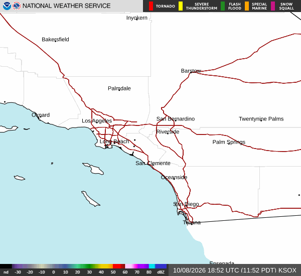 National Weather Service radar KSOX